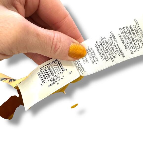 Dress The Population Brenna Canary Multi Yellow Floral Sheath Maxi Dress Small - Picture 11 of 13